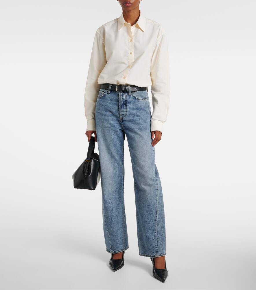 Totême Cotton Shirt In Yellow