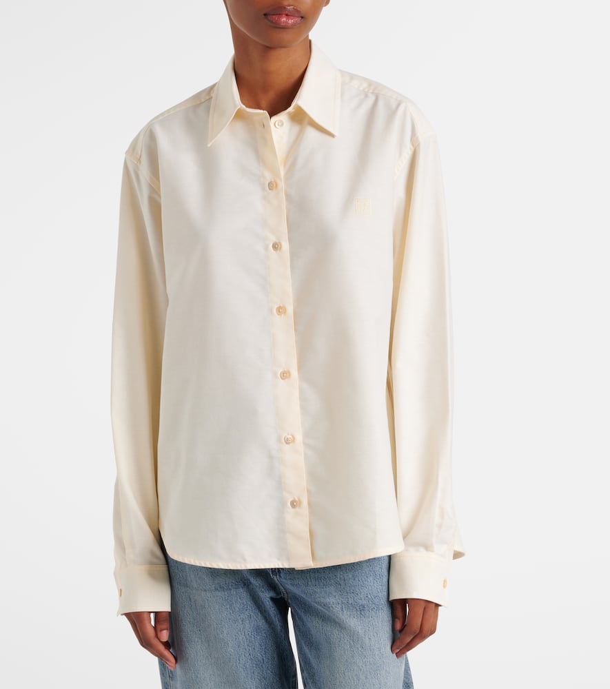 Totême Cotton Shirt In Yellow