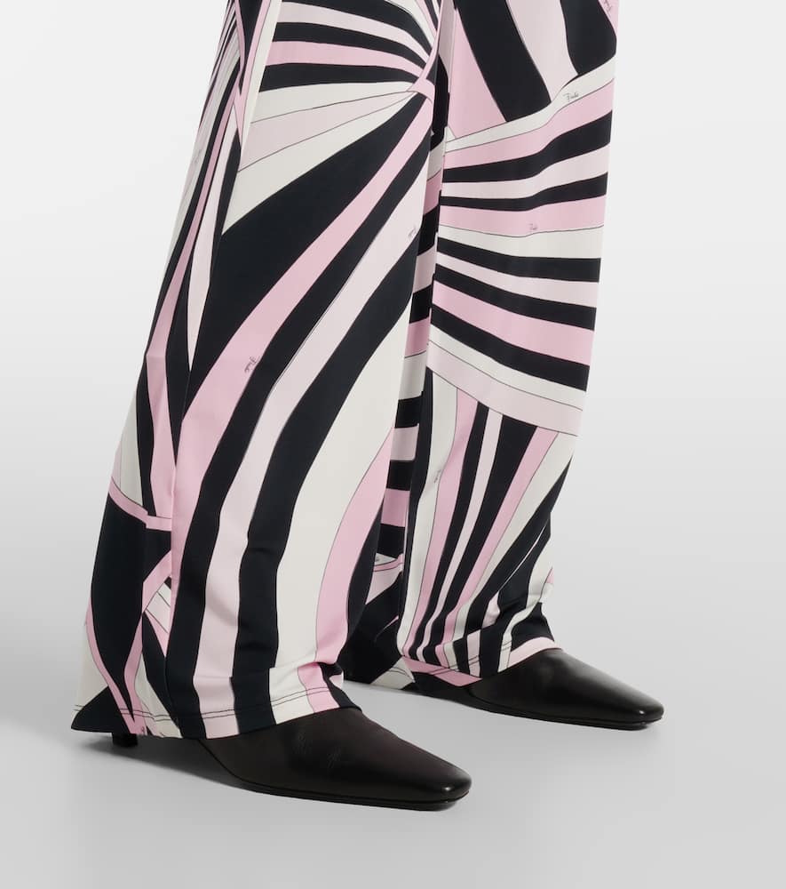 Pucci Iride Jersey Satin Straight Pants In Multicoloured