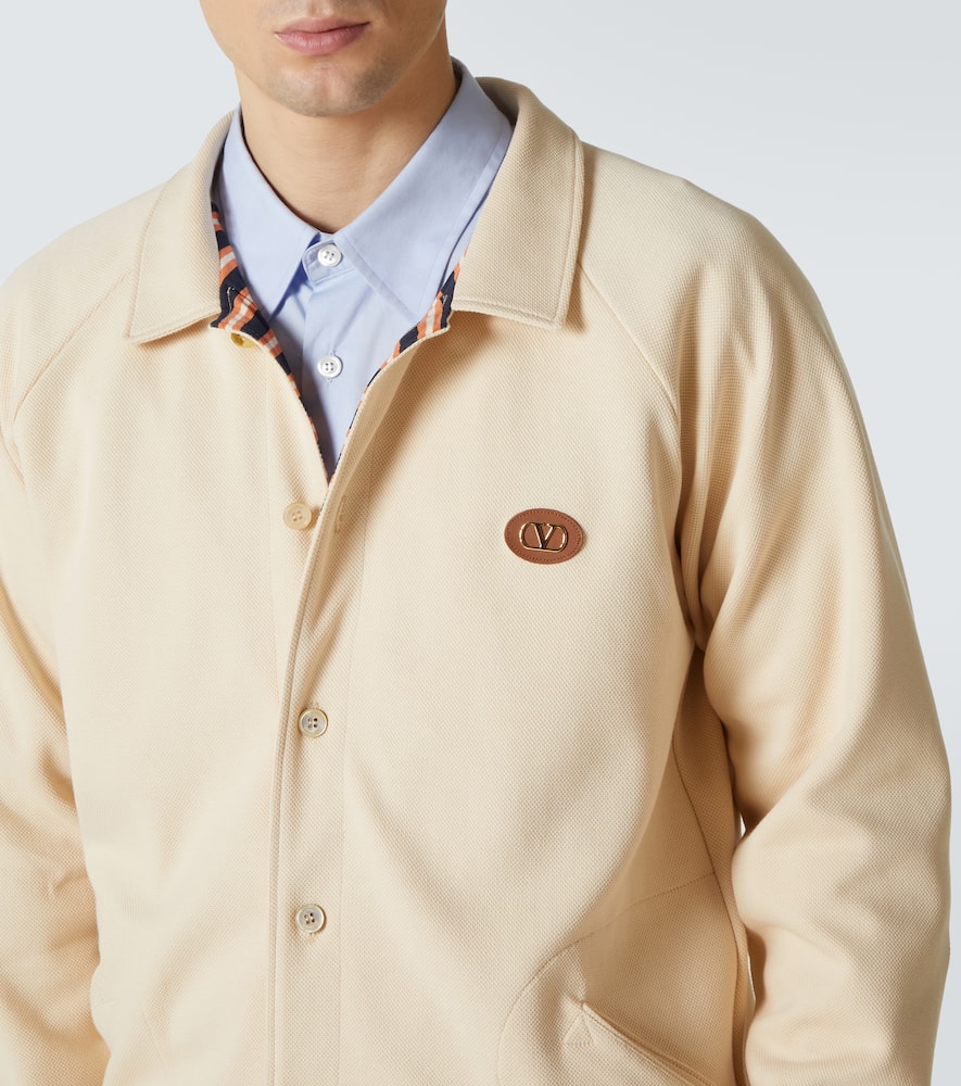Valentino Cotton-blend Cardigan In Neutral