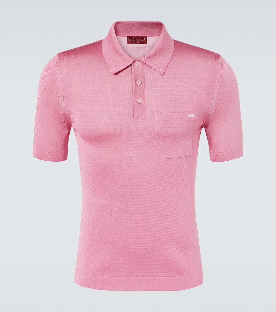 Silk polo shirt
