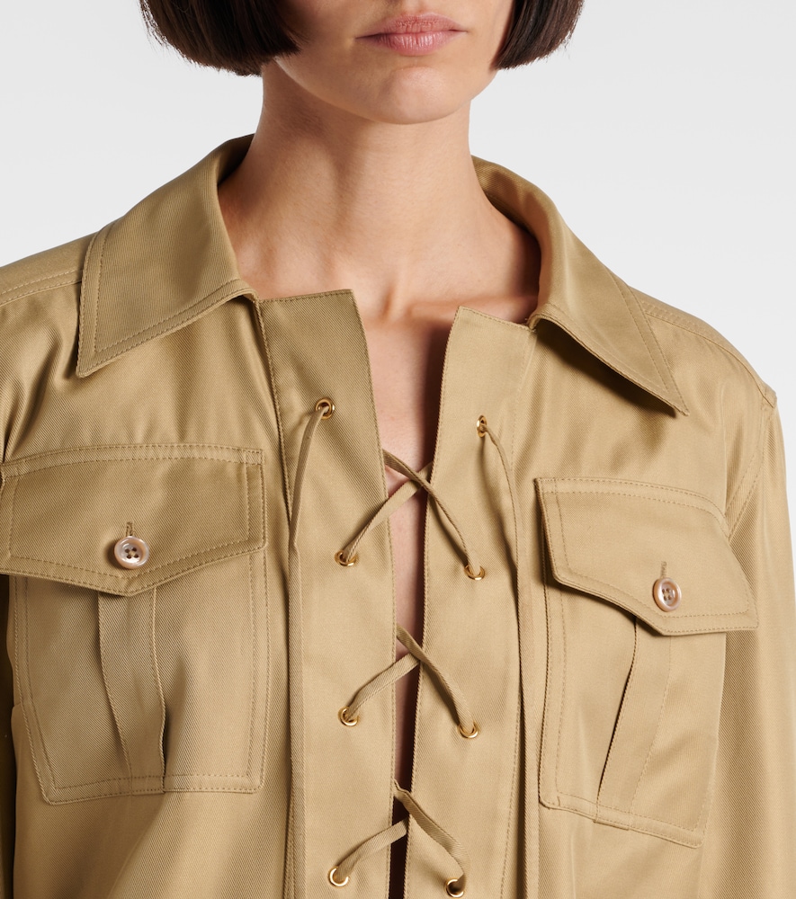  Tom Ford Tom Ford Minikleid Safari Aus Baumwolle Und Seide 