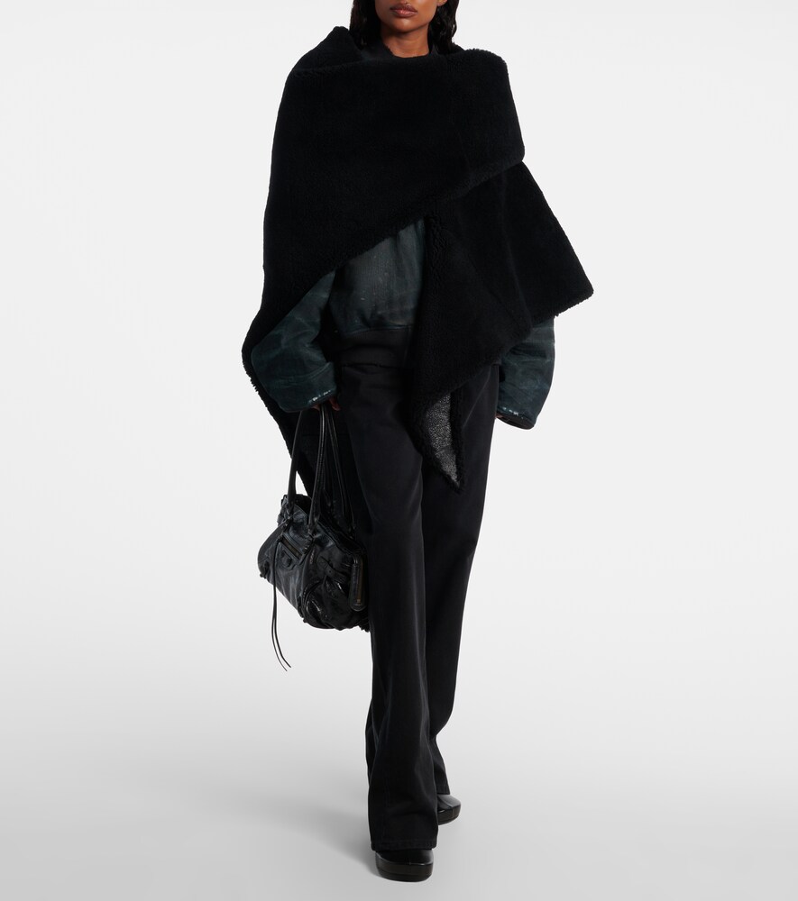  Balenciaga Balenciaga Schal Aus Leder Mit Shearling 