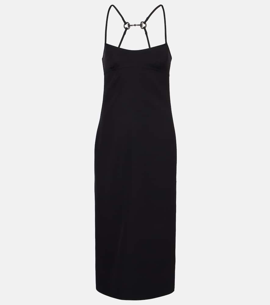 Horsebit embellished midi dress