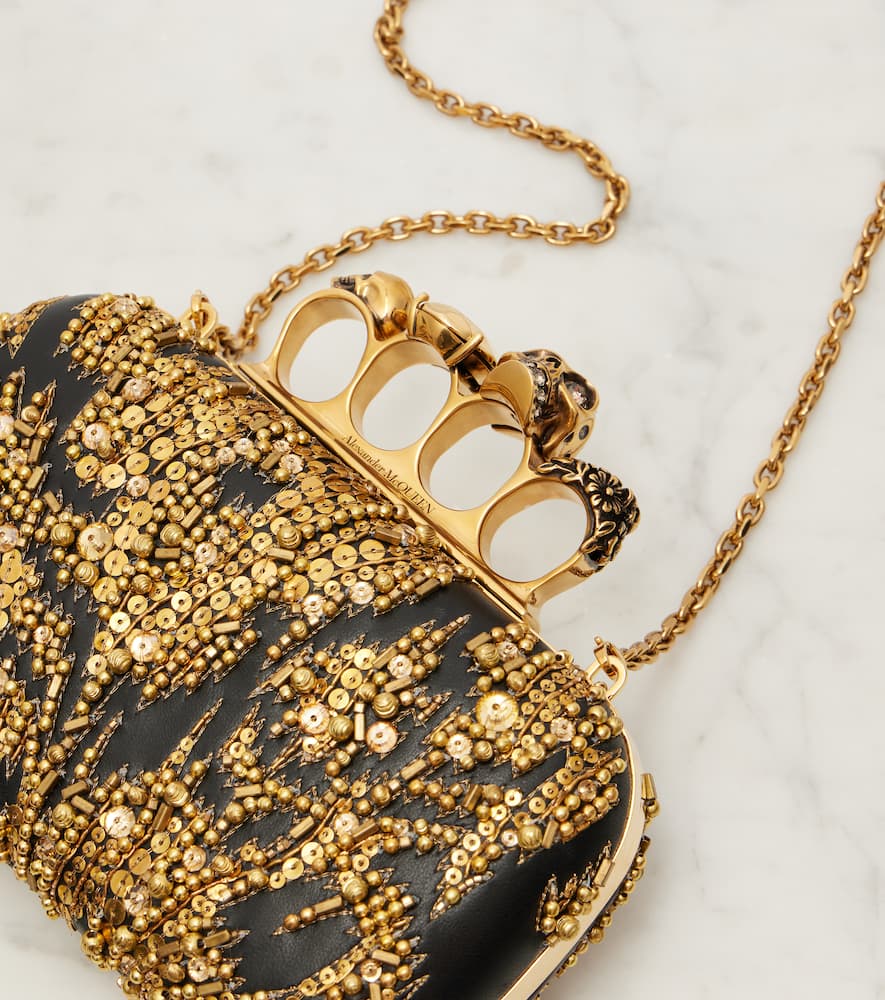 Alexander Mcqueen Verzierte Clutch Knuckle Small Aus Leder