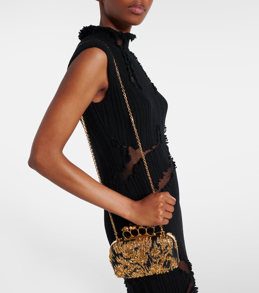 Alexander Mcqueen Verzierte Clutch Knuckle Small Aus Leder