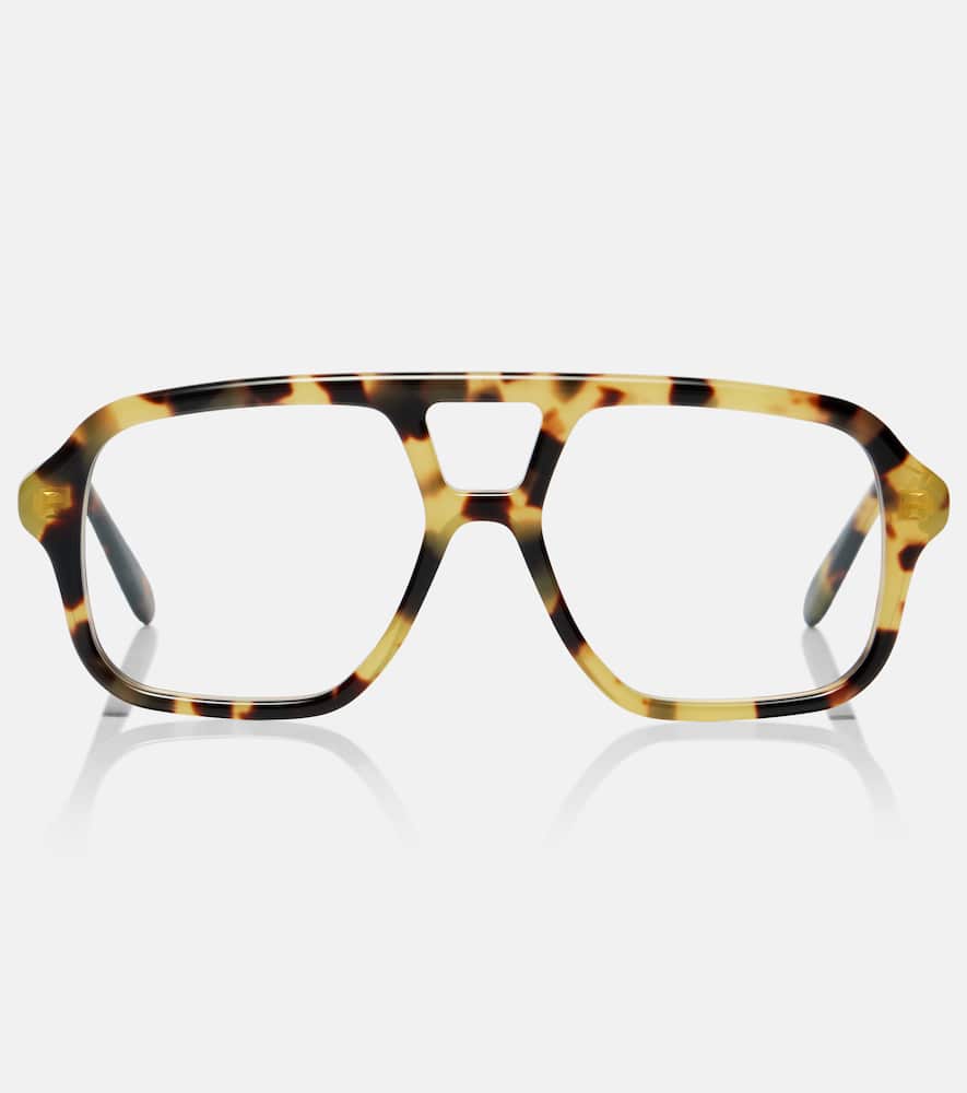 Loewe Slim Aviator Glasses In Sand