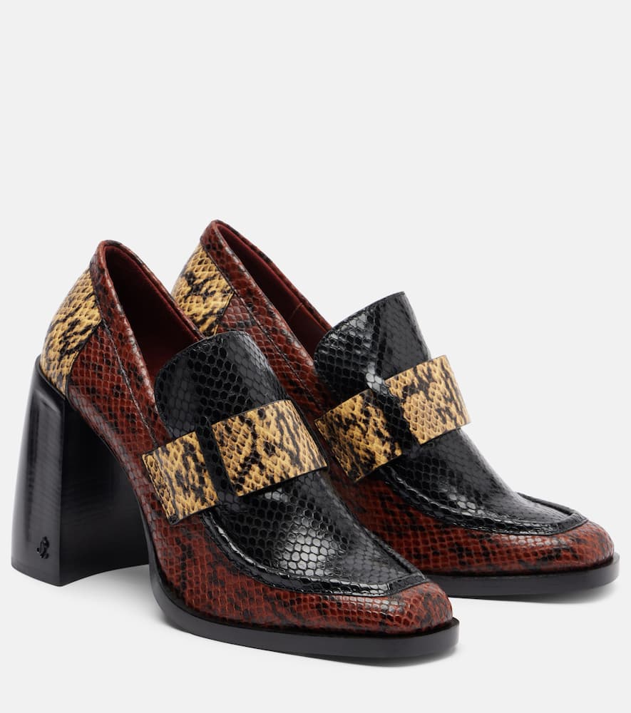 Jimmy Choo Tylor 95 Snake-effect Leather Loafer Pumps In Multi