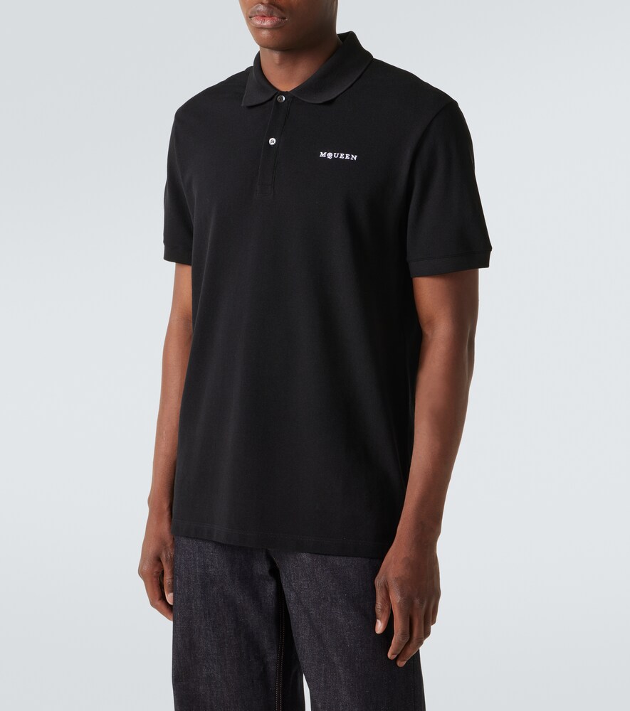  Mcqueen Mcqueen Logo Cotton Polo Shirt 