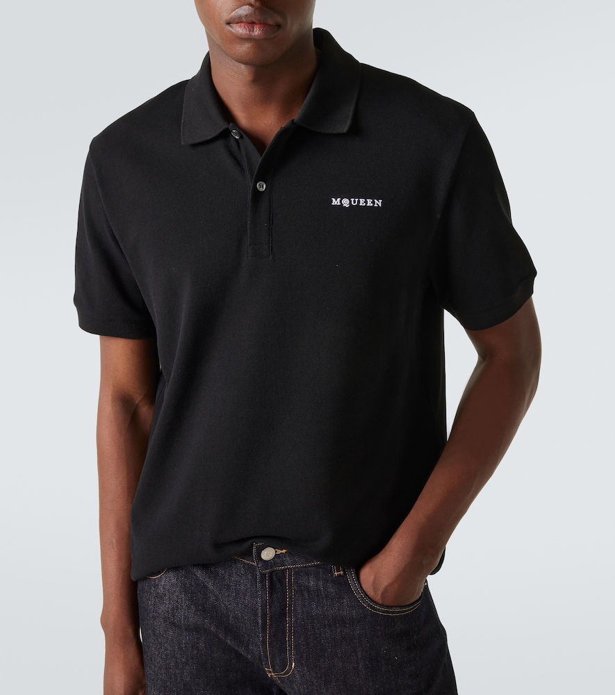  Mcqueen Mcqueen Logo Cotton Polo Shirt 
