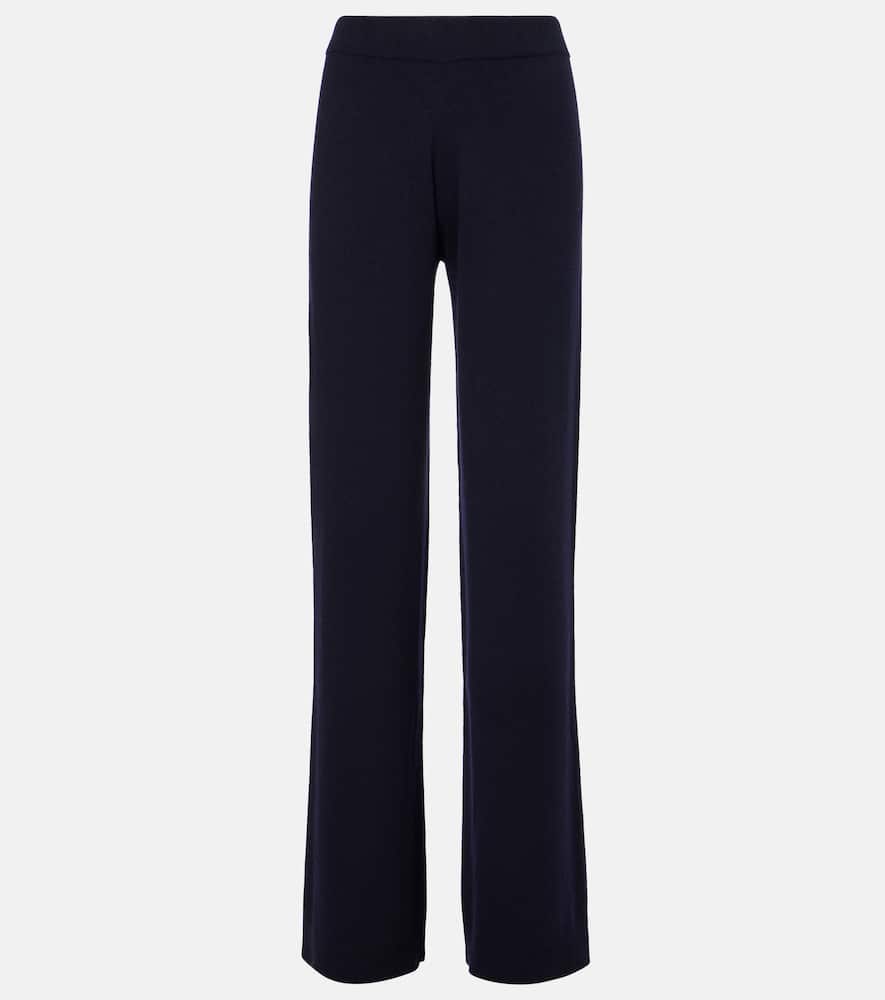 Wool and cashmere straight pants