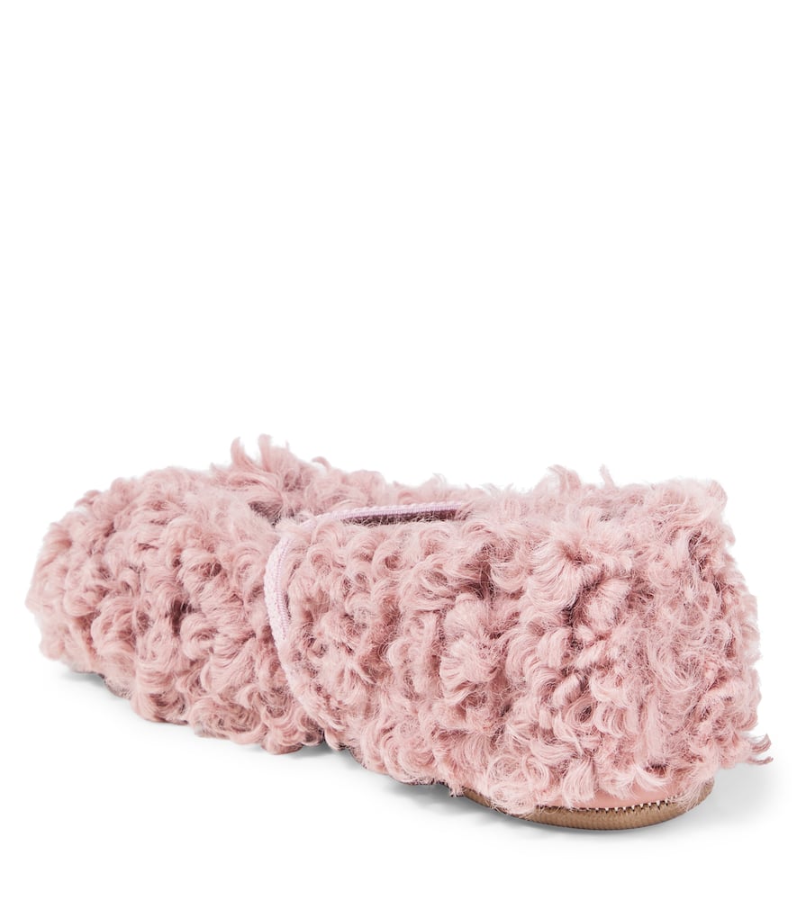 Pèpè Joda Teddy Ballet Flats In Pink