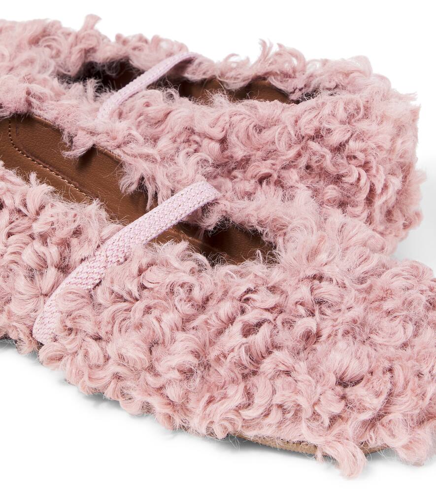 Pèpè Joda Teddy Ballet Flats In Pink