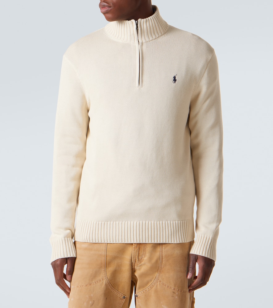 Polo Ralph Lauren Cotton Half Zip Sweater Andover Cream