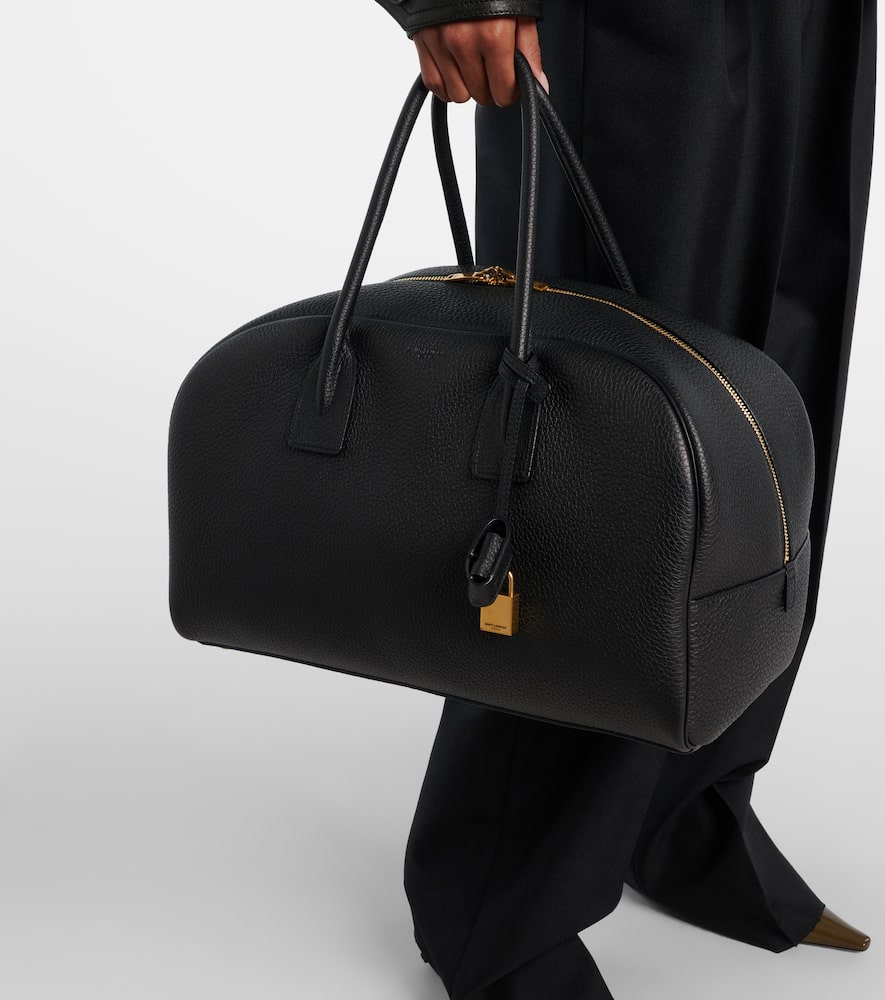 Saint Laurent Leather Tote Bag In Black