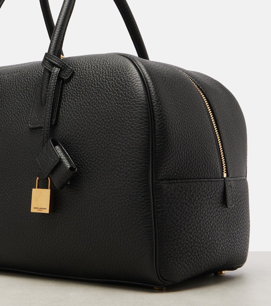 Saint Laurent Leather Tote Bag In Black