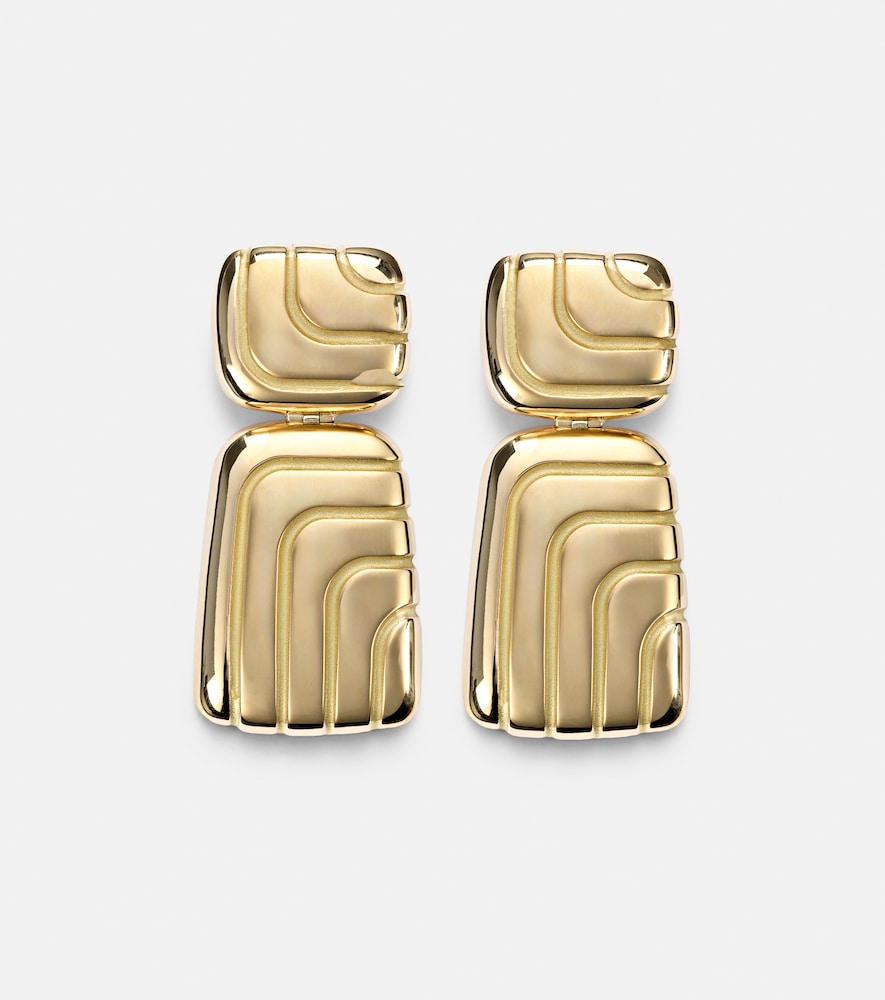 Pamela Zamore Labyrinth 18kt gold drop earrings