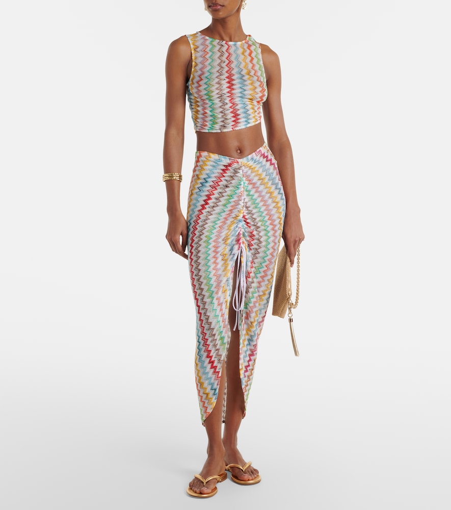  Missoni Missoni Cropped-top Zigzag Aus Häkelstrick 