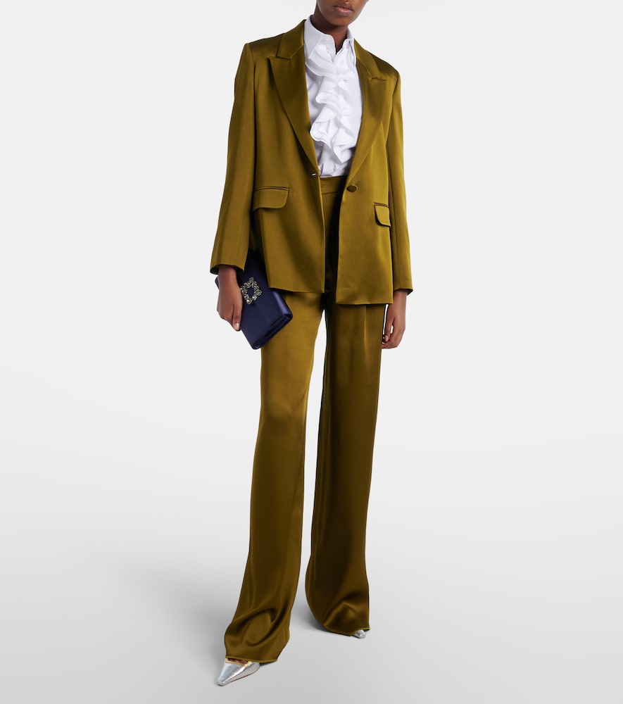 Max Mara Cono satin wide-leg pants