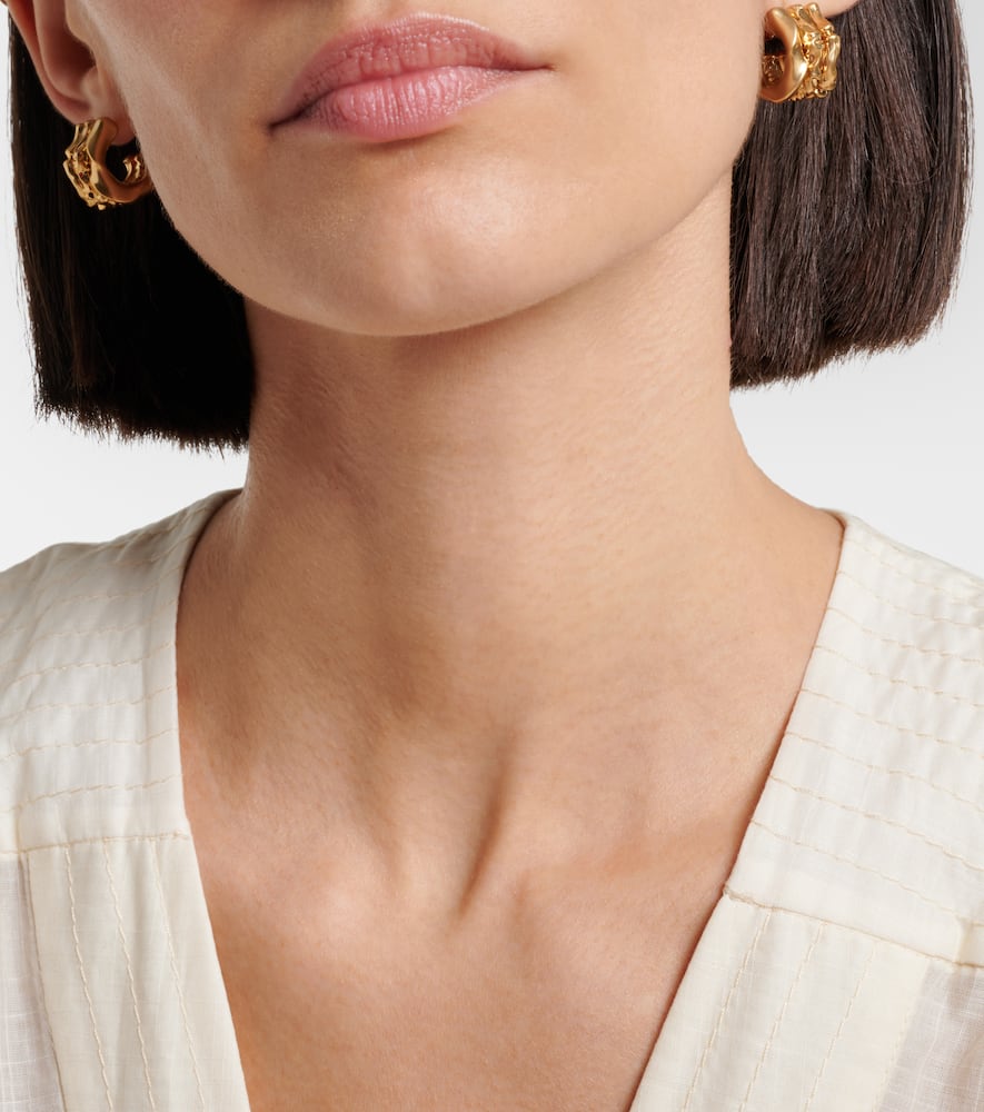 Zimmermann Wisp Mini Huggie Earrings In Gold