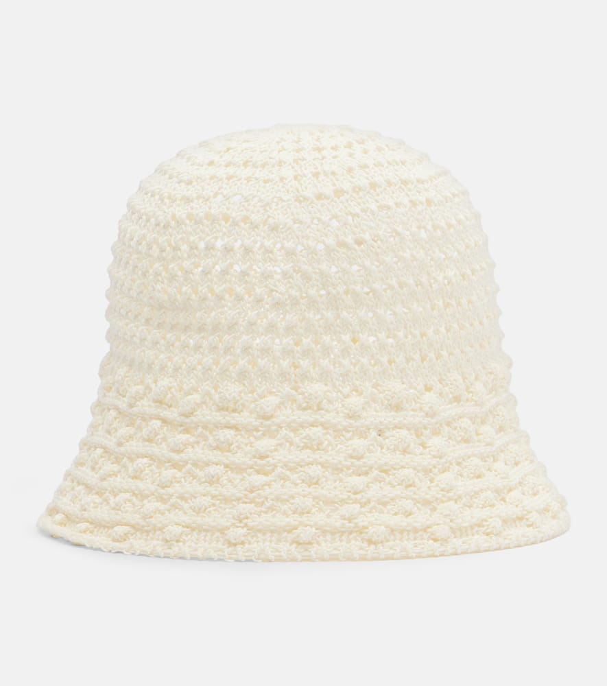 Eres Carats Crochet Bucket Hat In White