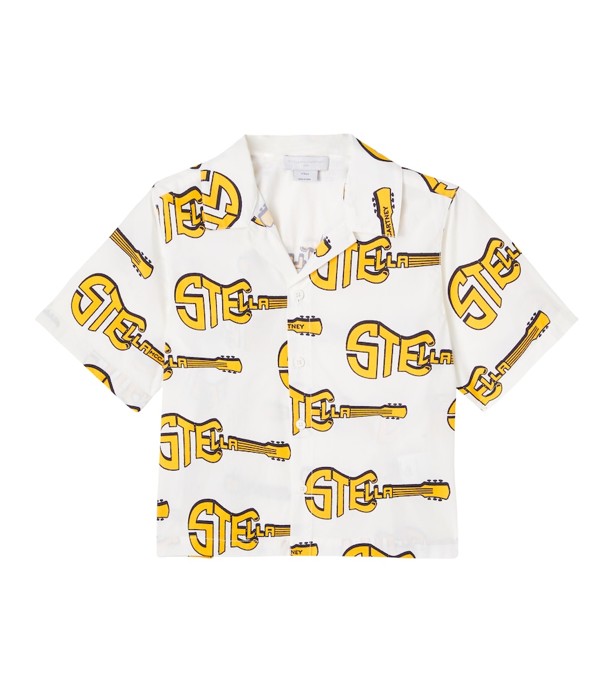 Stella McCartney Kids Logo printed cotton shirt　ステラ マッカートニー キッズ ロゴ プリント コットン シャツ Stella