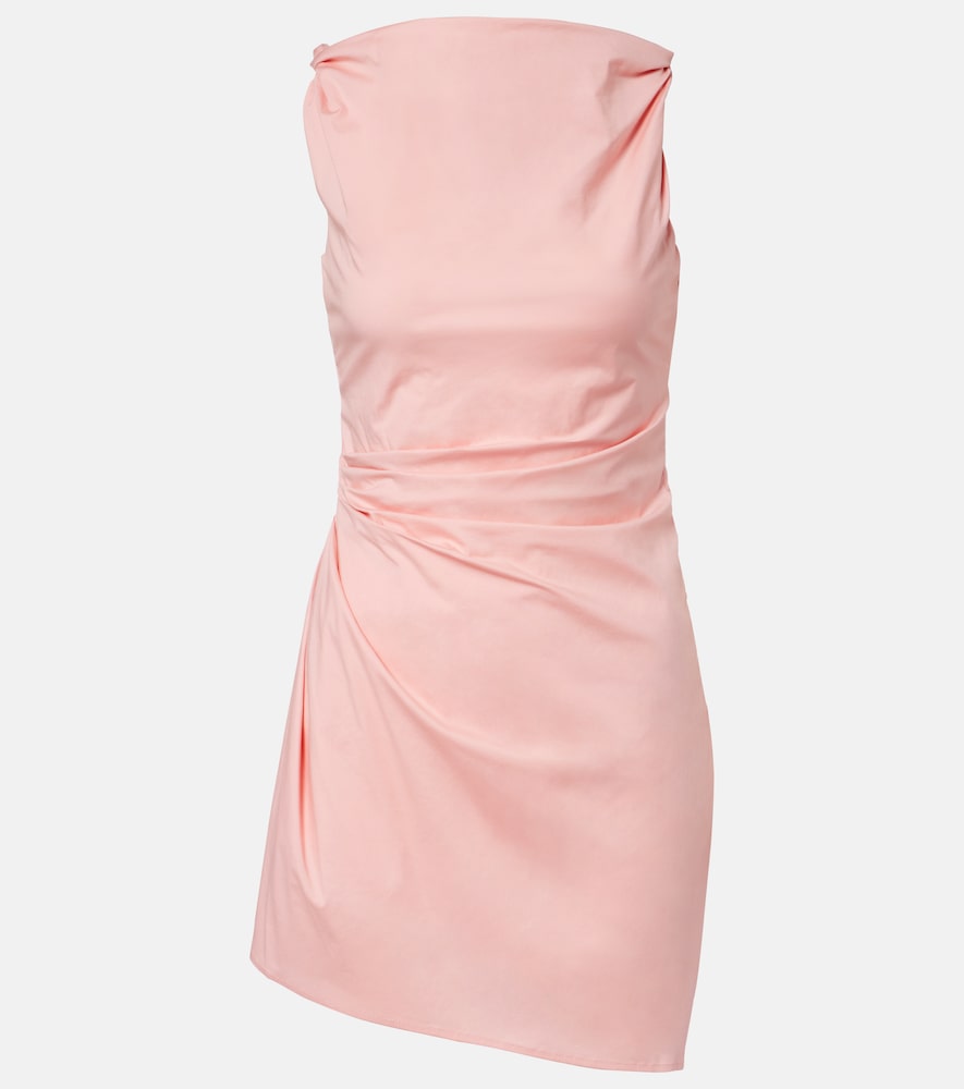 Staud Callie asymmetric cotton minidress