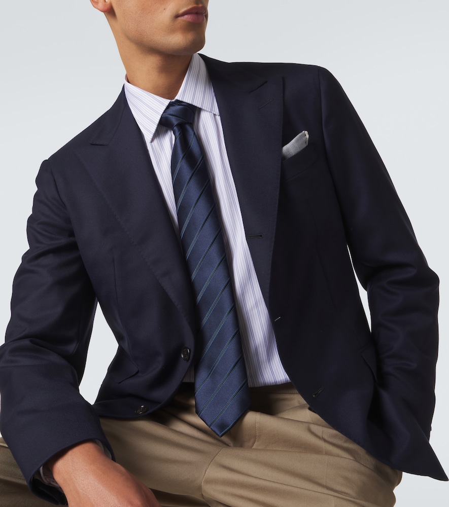  Charvet Charvet Striped Silk Jacquard Tie 
