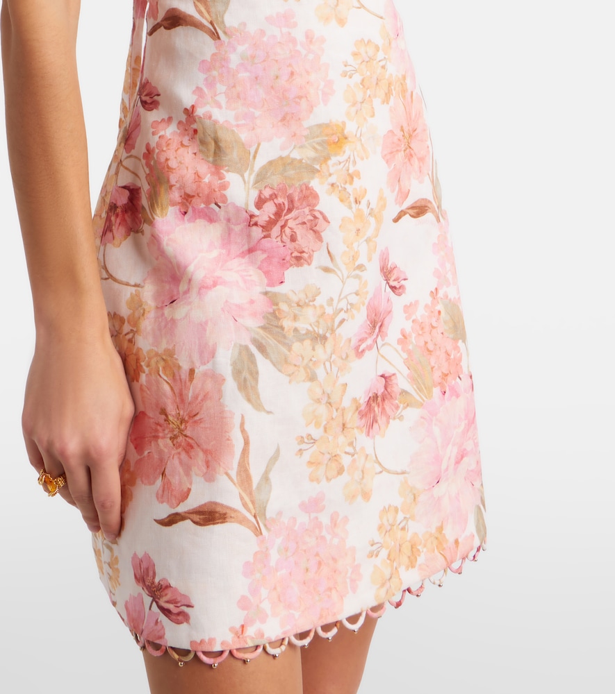  Zimmermann Zimmermann Como Floral Ruffled Linen Minidress 