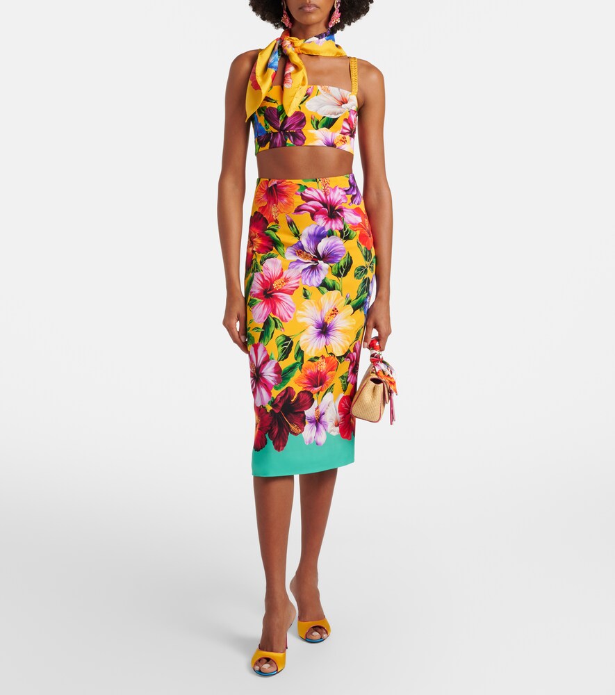  Dolce&gabbana Dolce&gabbana Cropped-top Aus Einem Seidengemisch 