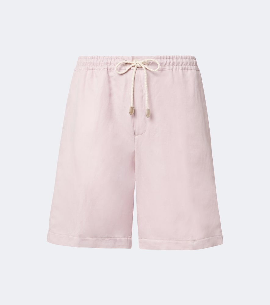 Shorts aus Leinen und Seide