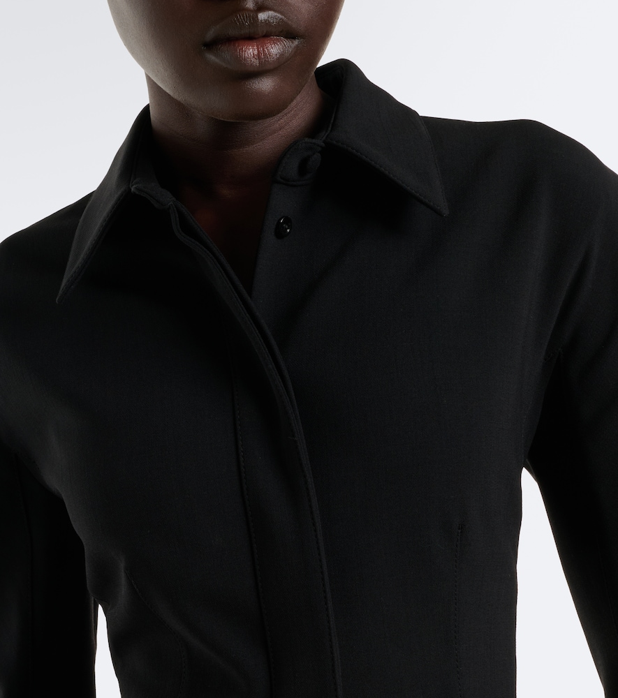Mugler Wool-blend Jacket In Black