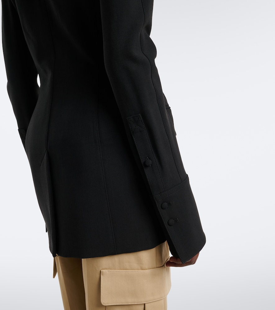 Mugler Wool-blend Jacket In Black