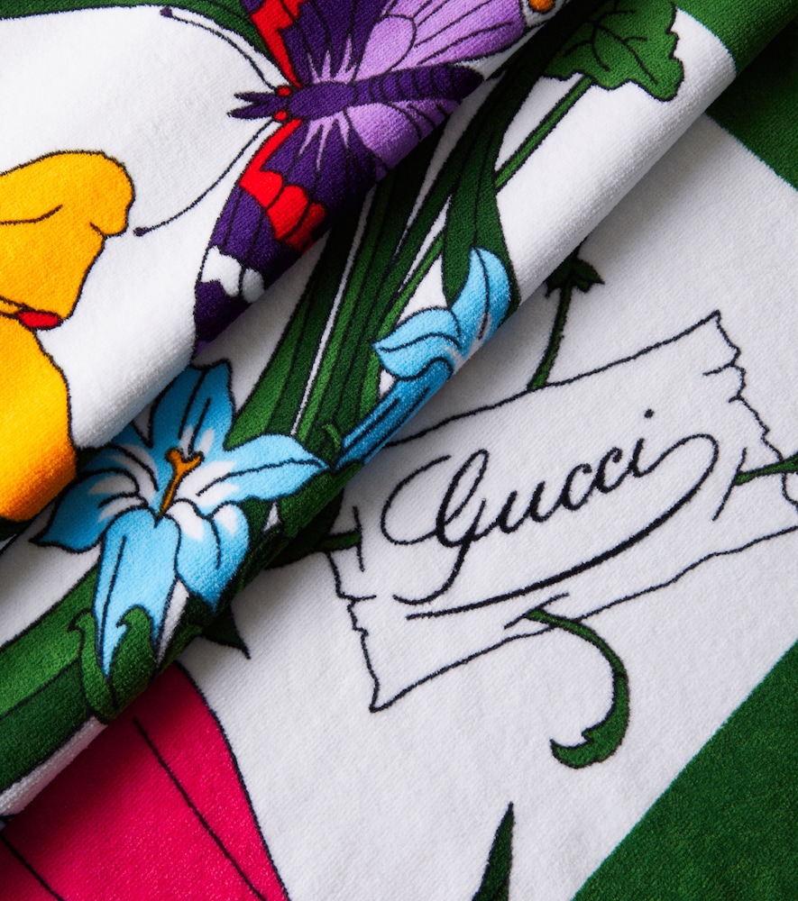 Gucci Gucci Gucci Flora Cotton Terry Beach Towel 