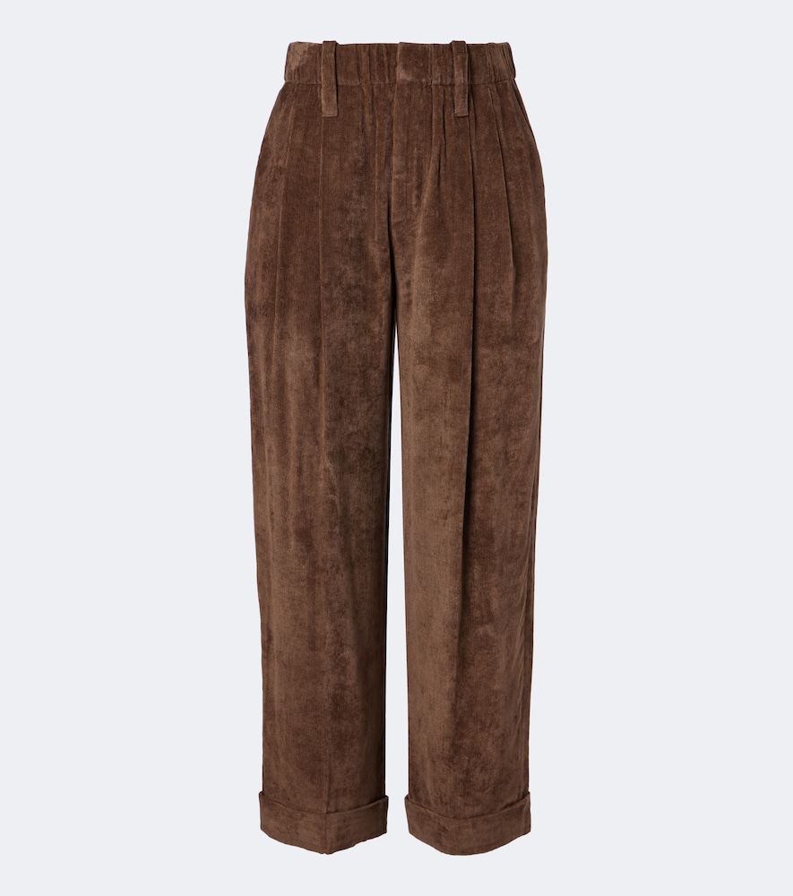 Gerade Hose aus Samt