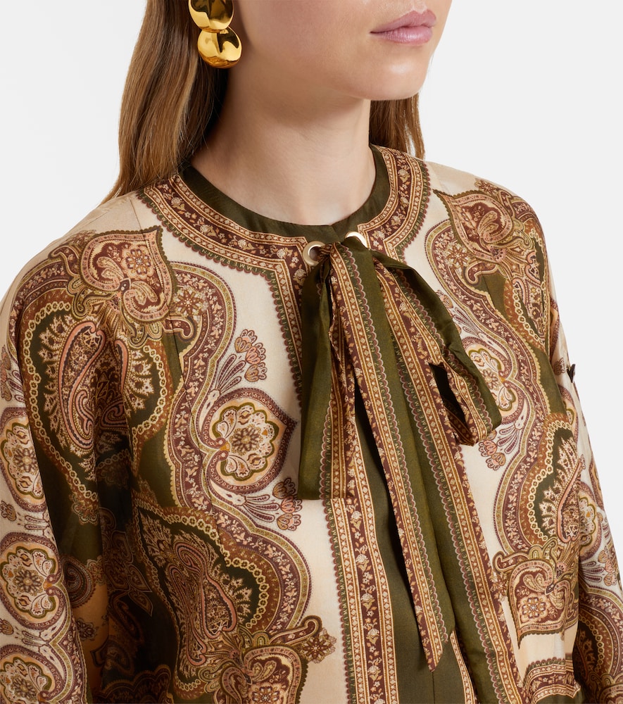 Zimmermann Zimmermann Midikleid Mahon Aus Seide 