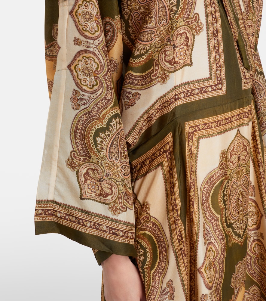  Zimmermann Zimmermann Midikleid Mahon Aus Seide 