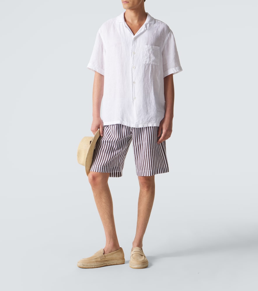 Fedeli Fedeli Striped Linen Shorts 