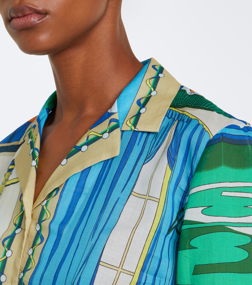 Tory Burch Printed cotton poplin bowling shirt | Thumbnail 3 Tory Burch Printed cotton poplin bowling shirt | Thumbnail 3