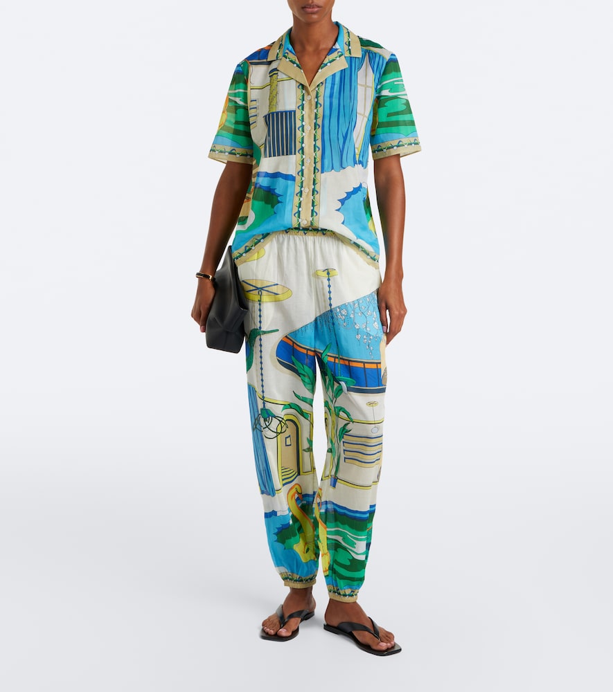 Tory Burch Printed cotton poplin bowling shirt | Thumbnail 5 Tory Burch Printed cotton poplin bowling shirt | Thumbnail 5