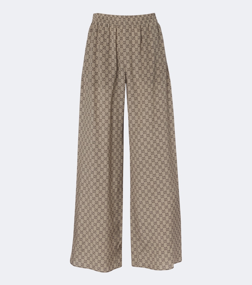 Gucci Pantalon palazzo en soie GG 1400 €
