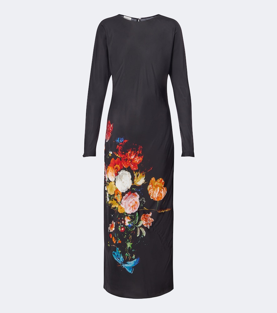 Dries Van Noten Robe midi en laine soie et cachemire 1375$