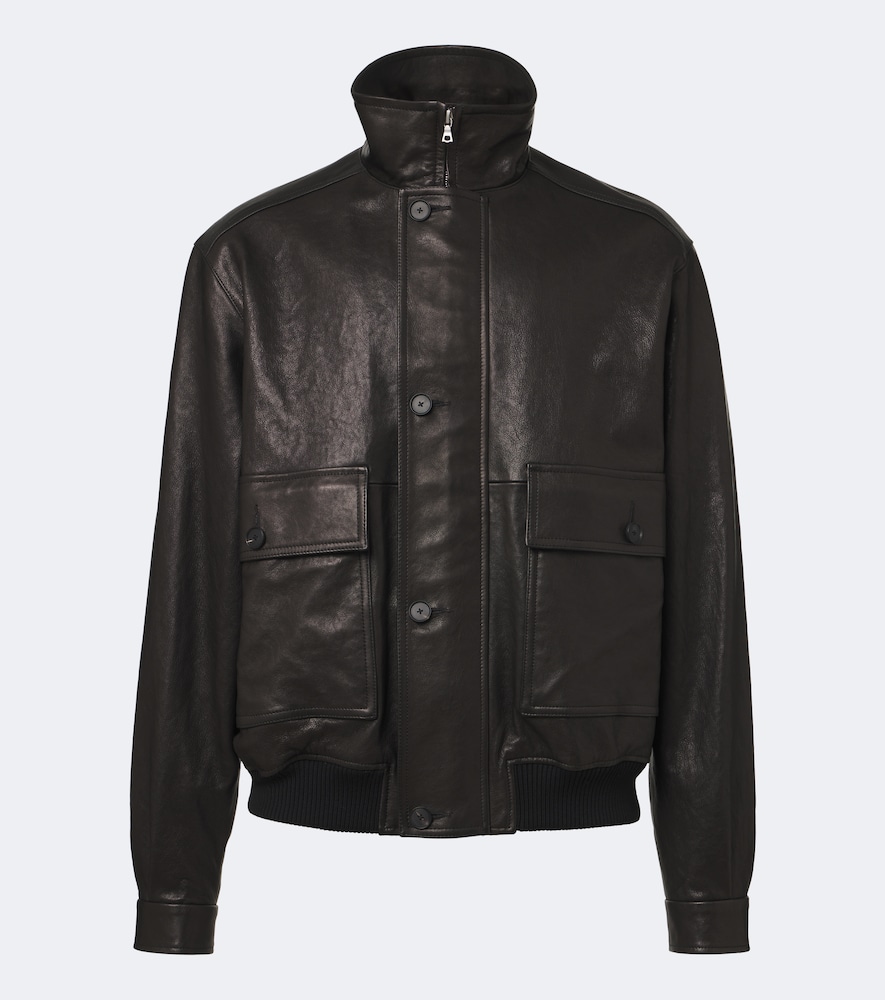 Auralee Leather Jacket In Black