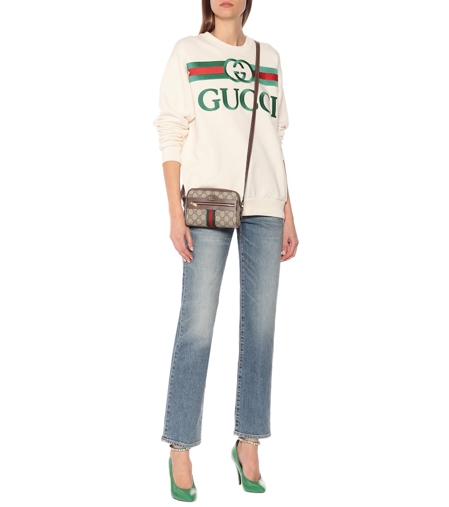 GUCCI Oversized logo cotton sweatshirt,P00436367