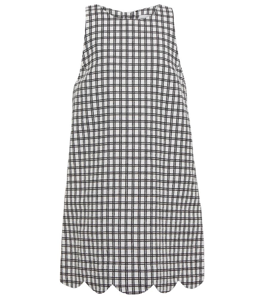 Lisa Marie Fernandez Scallop checked minidress