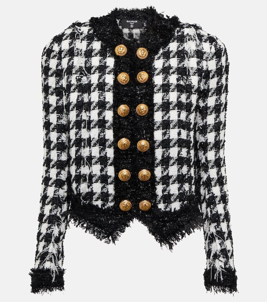 Balmain Houndstooth tweed jacket