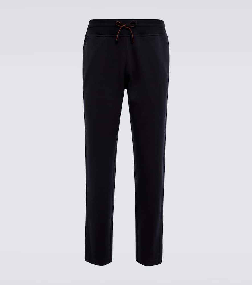 Shop Loro Piana Whitney Slim Cotton-blend Pants In Blue Navy