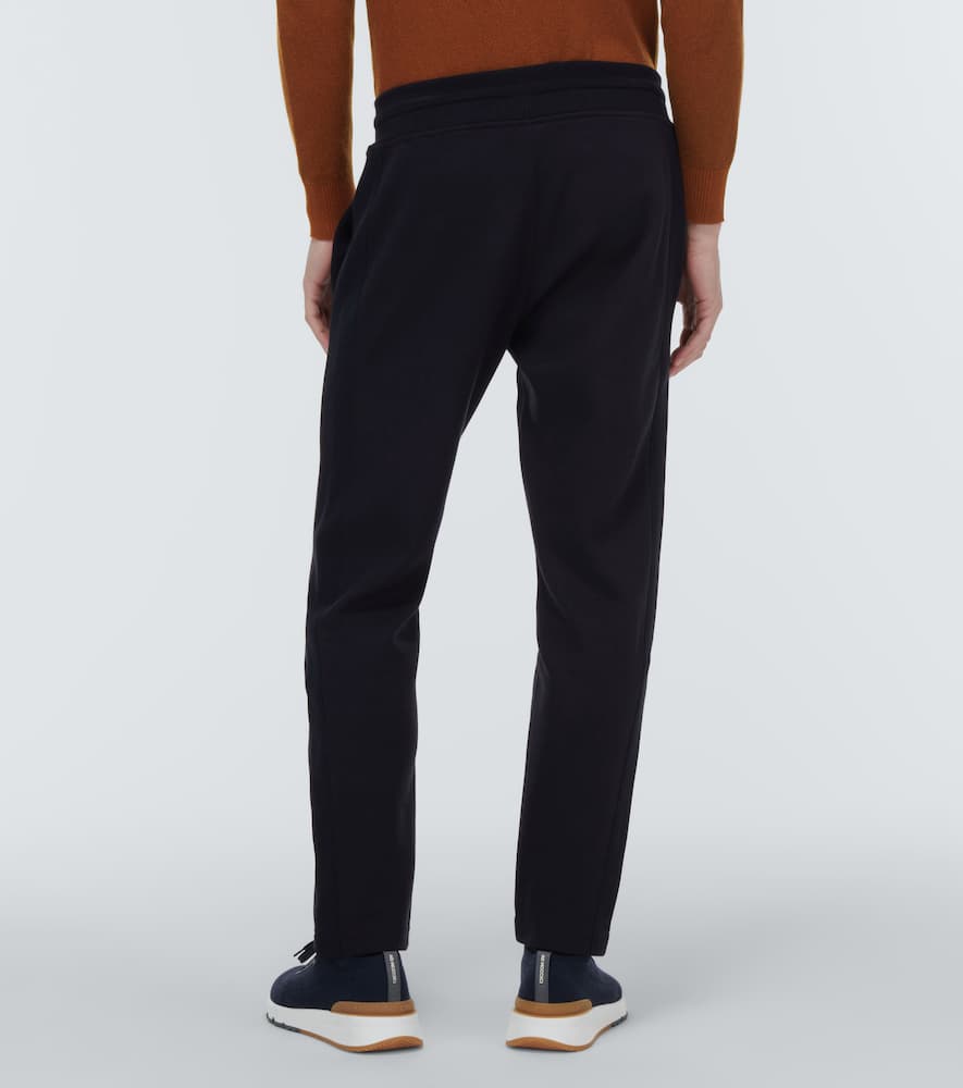 Loro Piana Whitney Slim Cotton-blend Pants In Blue Navy