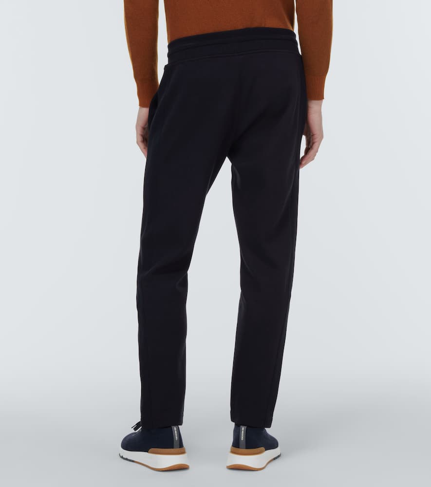 Shop Loro Piana Whitney Slim Cotton-blend Pants In Blue Navy