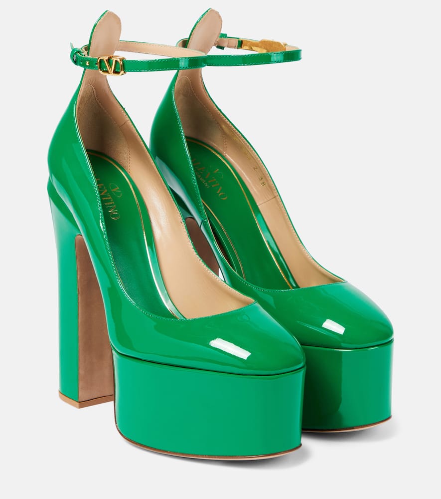 Tan-Go 155 leather platform pumps